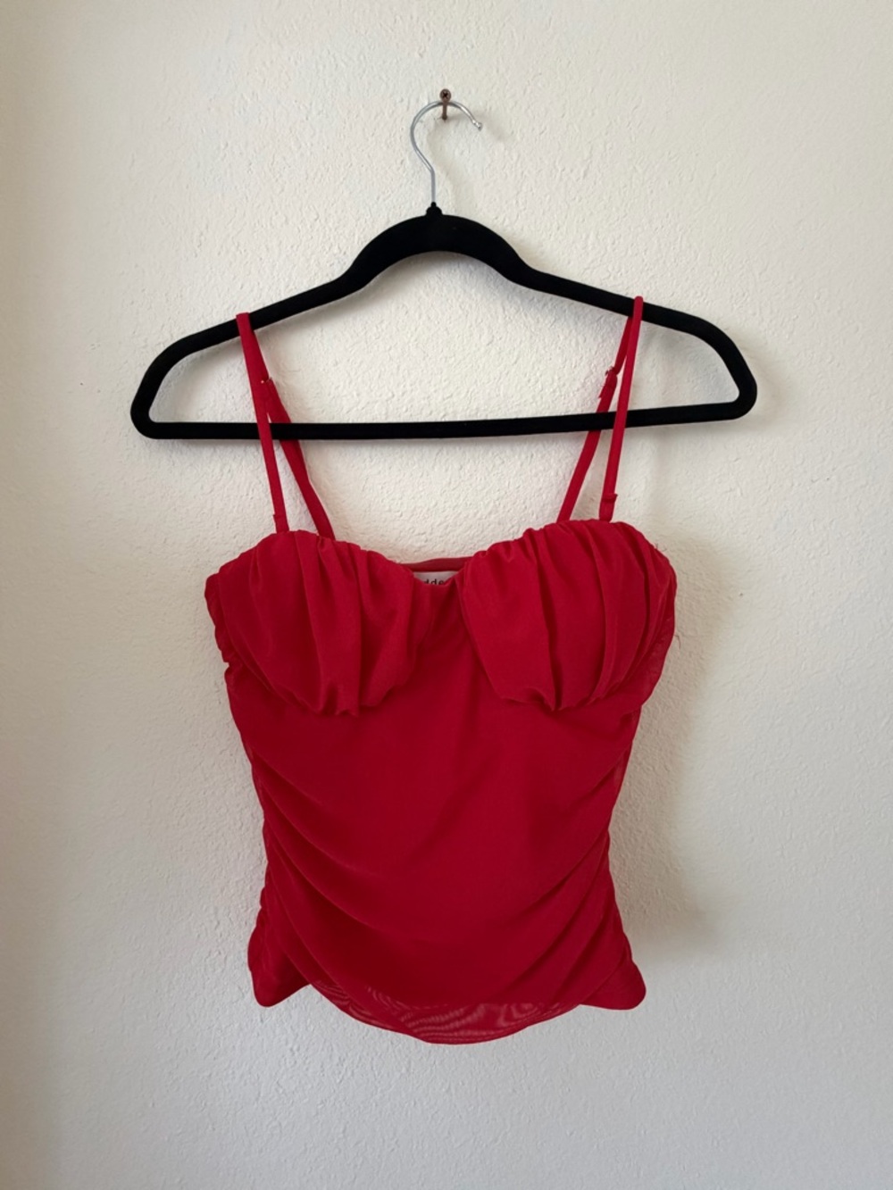 Madden Girl Red Ruched Bustier Camisole